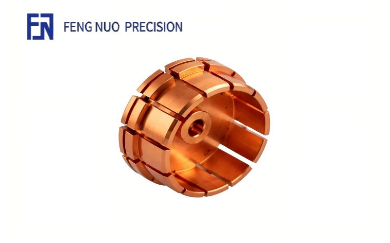 Mill-Turn Machining 6 Turn-Mill Machined Red Copper Components for Automation Equipment