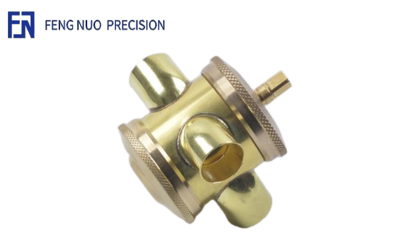 Surface Finishing Electroplating 2 Gold-Plated Brass Pump Bodies for Medical Equipment