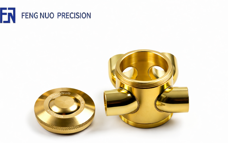 Surface Finishing Electroplating 2 Gold-Plated Brass Pump Bodies for Medical Equipment