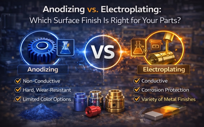 Anodizing vs. Electroplating: Which Surface Finish Is Right for Your Parts?