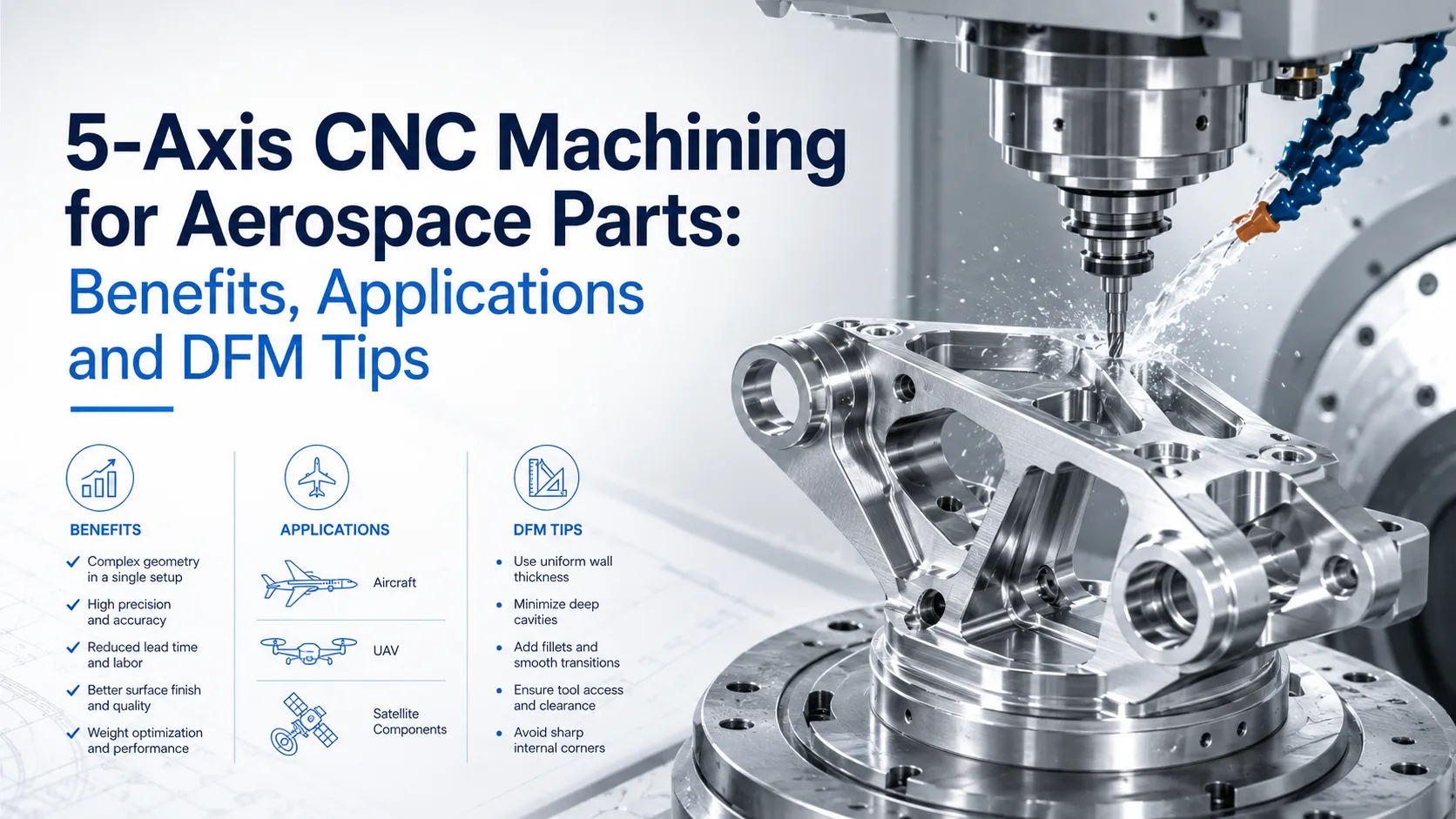 5-Axis CNC Machining for Aerospace Parts: Benefits, Applications and DFM Tips
